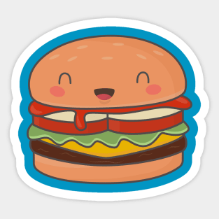 Happy Burger T-Shirt Sticker